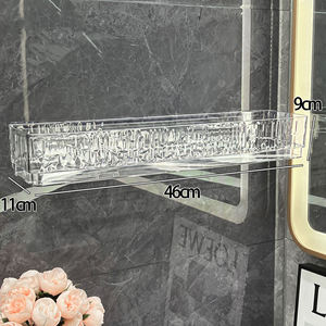 <span class=keywords><strong>Étagère</strong></span>s suspendues en plastique personnalisées de haute qualité, organisateur d'angle de douche <span class=keywords><strong>pour</strong></span> salle de bain, support de rangement mural, boîte emballée - Product Image 2