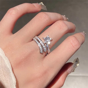 Anello Aperto a Doppio Strato Celestial per Donne - Product Image 2