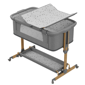 Culla a dondolo di lusso con <span class=keywords><strong>sponde</strong></span> pieghevoli, culla e box per neonati, per uso esterno, ospedaliero e per la pappa - Product Image 4