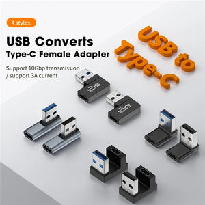 USB 3,0 macho <span class=keywords><strong>a</strong></span> hembra adaptador de extensión de ángulo recto de 90 grados adaptador de codo ascendente USB 10Gbps para conector de PC portátil Converte - Product Image 2