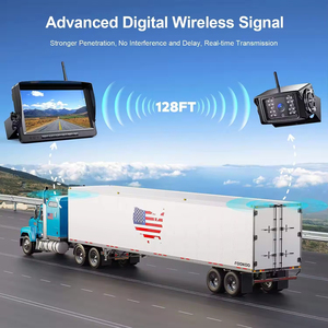 Telecamera di Retromarcia Wireless per Camion 1080P IP68 Impermeabile con Monitor da 7 Pollici e Linee Guida per Parcheggio, Registrazione su Scheda SD per Semirimorchi e Camper - Product Image 4