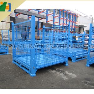 Custom Design Fold Metal Wire Mesh Storage Cage Container Steel Pallet