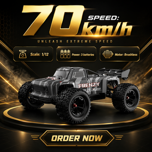 Voiture RC <span class=keywords><strong>HOSHI</strong></span> N517A 1/12 Brushless, 70 km/h, haute vitesse, tout-terrain, Monster Truck Frenzy 3S RTR, véhicule de loisir, pack de 1, 2 ou 3 batteries - Product Image 1