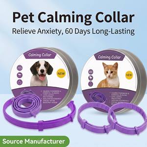 Coleira Calmante para Gatos e Cães com Óleo Essencial Ajustável Roxa para Alívio da Ansiedade - Product Image 3