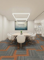 Dalles de moquette bouclée en polypropylène 500x500mm, modulaires, pour bureaux commerciaux, usage intensif, antidérapantes, modernes, faibles émissions de COV