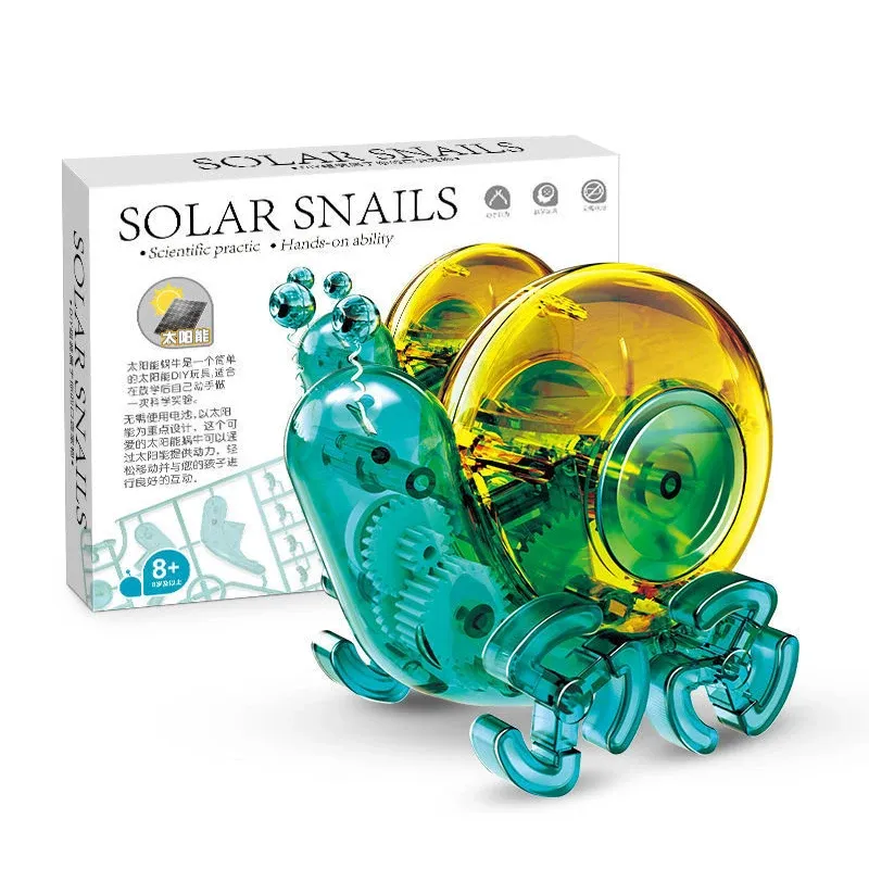 DIY Solar Snail Assembly Smart Robot Engineer Toys Technology Kits Educational Toys Puzzle Toys For Kids Birthday Gifts Science