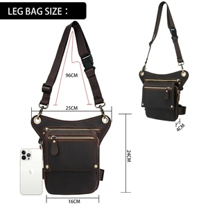 Riñonera de cuero genuino para cadera, riñonera deportiva para senderismo, bolsa de pierna, riñonera vintage con estampado personalizado - Product Image 6