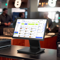 Terminal de point de vente (TPV) de bonne qualité avec écran tactile double 15,6 pouces, Android/Windows, mémoire 4 Go, résolution 1920x1080