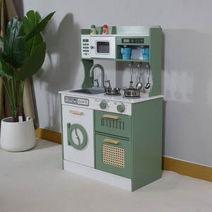 Cocina de juguete de madera para niños pequeños con accesorios de grifo - Product Image 6