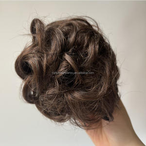 Pince à griffes queue de cheval chignons 100% cheveux humains style chouchous cheveux chignon conception pour femme prix de gros - Product Image 4
