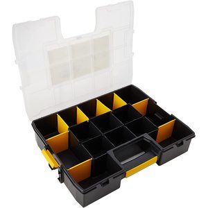 Boîte à outils en plastique Stanley Sortmaster Organizer à 16 compartiments, empilable avec fermoirs pour le rangement de petites pièces - Product Image 3
