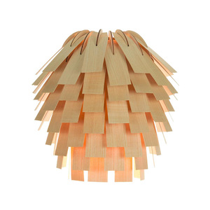 Handmade Wood Veneer Wall <b>Lamp</b> 39cm X 39cm E27 LED Light Source For <b>Study</b> Hotel Tea Room Restaurant - Product Image 5
