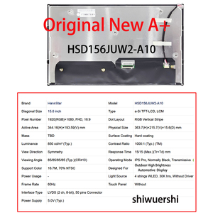 Pantalla LCD Original Nueva A+ de 15.6 Pulgadas para Portátil, Pantalla Normal HSD156JUW2 A12 A10 A12-0299 <span class=keywords><strong>A13</strong></span> B10 P156GWFA R0 TV156FHM NM0 AB0 - Product Image 3