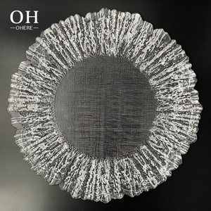 Ensemble de vaisselle de luxe écologique en cristal transparent, <span class=keywords><strong>assiettes</strong></span> de présentation rectangulaires, <span class=keywords><strong>verres</strong></span> faits à la main au design rétro - Product Image 4