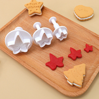 3pcs Set de moules à biscuits en forme de feuille d'érable Créative DIY Die Made Environmentally Friendly Plastic Directe Manufacturer
