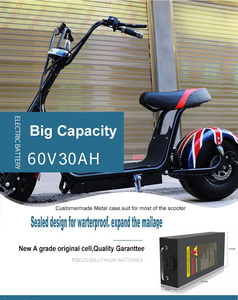 シティココスクーター リチウムバッテリー 60V 20Ah 30Ah ソリッドステート CE認証 3年保証 ポータブルデザイン フットフロアデザイン - Product Image 4