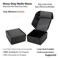 Boîte d'expédition pliable en carton ondulé noir imprimée sur mesure pour vêtements, cosmétiques, cadeaux – Commandes personnalisées petites quantités acceptées