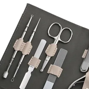 Hihg Quality 10PCS Professional Manicure Kit Nail Clippers Set Stainless Steel Pedicure Tools Nail Kit Men Grooming Kit