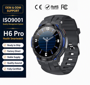 <span class=keywords><strong>Reloj</strong></span> <span class=keywords><strong>Inteligente</strong></span> Deportivo H6 Pro Personalizable, Monitor de Presión Arterial, Frecuencia Cardíaca y Sueño, Resistente al Agua, Servicio OEM para Hombres y Mujeres - Product Image 1
