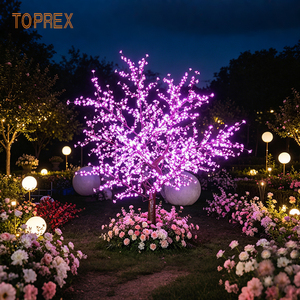 <span class=keywords><strong>Arbre</strong></span> artificiel LED de 1,5 m pour extérieur, résistant aux UV, avec fleurs roses, idéal pour la décoration des centres commerciaux, des places et des jardins - Product Image 1