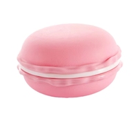 Portable Cercle Mignon Mode Mini Macaron Cookie Conception Bonbons Couleur Boîte De Rangement Boîte À Bijoux Mini Collations Boîte