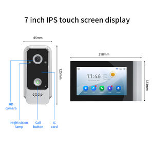 <span class=keywords><strong>Interphone</strong></span> vidéo universel à 2 fils <span class=keywords><strong>compatible</strong></span> avec divers systèmes de serrures de porte pour une intégration flexible - Product Image 2
