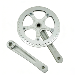 AFTFA 44T 170mm Garde-chaîne de pédalier en alliage d'aluminium, <span class=keywords><strong>axe</strong></span> central <span class=keywords><strong>carré</strong></span> pyramidal pour vélos de route pliants à vitesse variable - Product Image 2