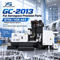 Machine de fraisage CNC à portique XINSHUO GC2013, commande CNC 3 axes, BT50, 24 outils ATC, pour pièces métalliques à coupe lourde, traitement 380V