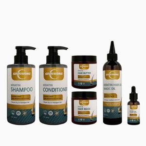 Ensemble Shampooing et Après-Shampooing Bio Anti-Pelliculaire à l'Huile d'Arbre à Thé et Kératine pour <span class=keywords><strong>Cheveux</strong></span> Nourris, Doux et Non <span class=keywords><strong>Gras</strong></span> – Cosmétiques de Beauté - Product Image 1