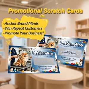 Customized Pet Care Promotion Scratch <b>Card</b> Factory Wholesale CMYK Scratch Off Tickets Printing - Product Image 3