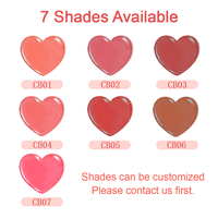 Fabricant OEM, vente en gros, blush crème vegan, marque privée, logo personnalisé, blush rose avec contenant en forme de cœur
