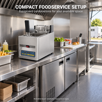 Friteuse électrique professionnelle de comptoir 8L, cuve unique, panier unique, 3kW pour les restaurants de restauration rapide et les cuisines de traiteur