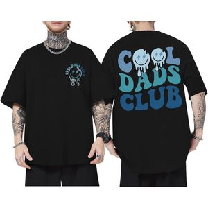 เสื้อยืด FOXA Cool Dads Club สำหรับผู้ชาย ทรงโอเวอร์ไซส์ แขนสั้น ผ้าฝ้าย 100% พิมพ์ลายกราฟิก สำหรับวันพ่อ - Product Image 1