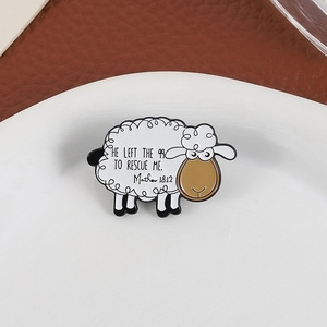 <span class=keywords><strong>Jesús</strong></span> me rescató esmalte Pin lindo oveja tema cristiano broche solapa insignia joyería regalo para amigos - Product Image 2