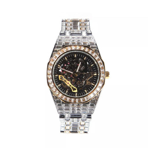 Reloj de Cuarzo de Lujo con Incrustaciones de Diamantes para Hombre, Estilo Hip Hop, Reloj de Pulsera de Acero Inoxidable, Venta al Por Mayor - Product Image 1