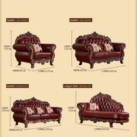 Hochwertige Echtleder-Sofagarnitur mit Schwammfüllung für Villen-Wohnzimmer, Luxuriöses Braunes Vintage-Sofa im Trendverkauf