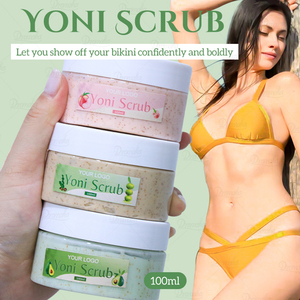 Etiqueta privada Peach Yoni Scrub para Vagina PH Balance Reparación femenina Blanqueamiento Vagina Body Scrub - Product Image 3