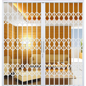 Grille de sécurité coulissante <span class=keywords><strong>pliante</strong></span> rétractable en aluminium de haute qualité, <span class=keywords><strong>porte</strong></span> coulissante rétractable - Product Image 2
