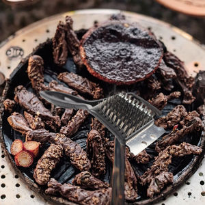 HC38二合一耐用金属烧烤刷抹刀，带长柄易于清洁厨房清洁工具 - Product Image 2