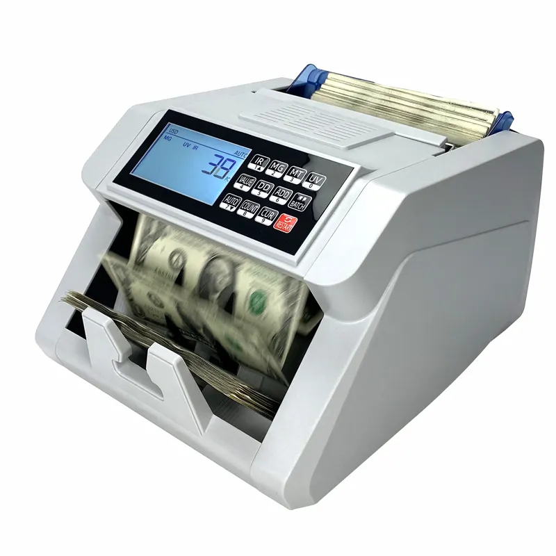 Controle de billetas de notas, contador de dinheiro e máquina de contagem de dinheiro com notas, 2022