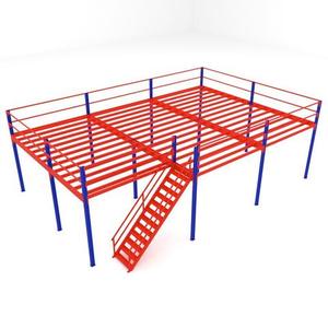 Platform Mezzanine Gudang Baja 5 Lapis Kustom, Dapat Dilepas, Tanpa Las, Tahan Lama, Tugas Berat untuk Penyimpanan - Product Image 6