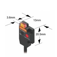 HUAYIFENG Capteur photoélectrique ultra-mince à détection frontale Détecteur photoélectrique diffus 12-24VDC 2mm ~ 25mm Détecteur de LED ROUGE