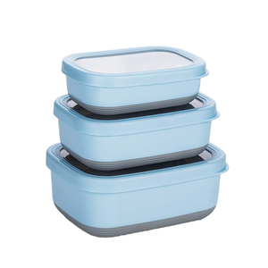 Boîte à <span class=keywords><strong>lunch</strong></span> bento en silicone multifonctionnelle, simple, écologique, sans bisphénol, de qualité alimentaire, avec préservation de la fraîcheur - Product Image 1