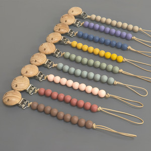 Jouet de dentition en silicone de qualité alimentaire avec attache-chaîne anti-chute pour bébé et sangle anti-perte corde suspendue fournitures pour bébé - Product Image 3