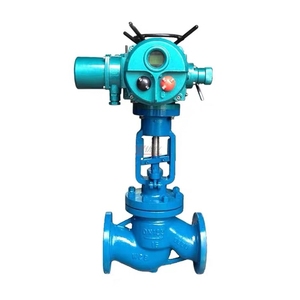 Válvula de Globo Eléctrica Motorizada con Brida de Acero Inoxidable 304/316, 150LB, JIS 10K, 1.6MPa, WCB, Antiexplosión, AC380V, 4-20mA - Product Image 1