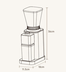 Máquina de Café Comercial con Cuchillas, Sistema de Secado por Calor de Acero Inoxidable, Molinillo de Café Espresso Doméstico para Granos de Café - Product Image 4