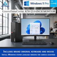 Computadora de Escritorio Lenovo ThinkCentre K70 Nueva, I3-14100, 8GB/16GB DDR5, NVMe SSD+HDD, Monitor de 23.8 Pulgadas, PC para Oficina y Negocios, Windows