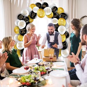Globos de Decoración para Jubilación, Suministros para Celebrar la Jubilación, Globos Divertidos para Hombres y Mujeres, Decoración para Fiestas en Interiores (Negro, Blanco, Dorado) - Product Image 4