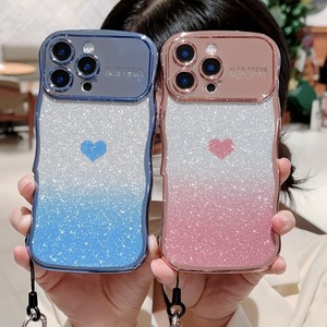 Custodia per cordino in TPU in Silicone morbido per <span class=keywords><strong>iPhone</strong></span> 16 15 <span class=keywords><strong>14</strong></span> 13 12 11 Pro Max Love Pattern - Product Image 3