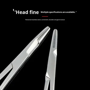 Gunting Penjepit Jarum Bedah Mikro dengan Pegangan Emas dari Baja Tahan Karat untuk Penjahitan Bedah. - Product Image 4